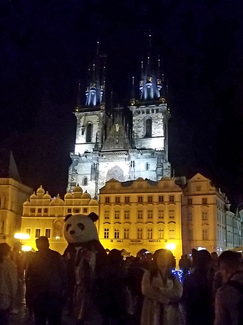 Panda and Castle in the Old Town Square